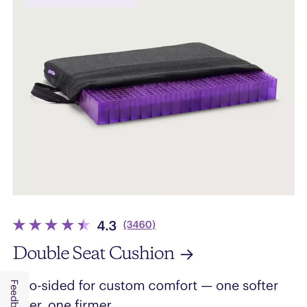 “Purple” BrandDouble Seat Cushion